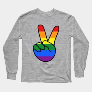 V Sign Long Sleeve T-Shirt